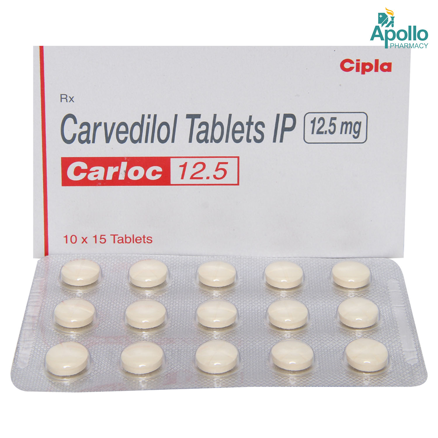 Carloc 12.5 Tablet 15's, Pack of 15 TABLETS Carloc 12.5 Tablet 15's, Pack of 15 TABLETS