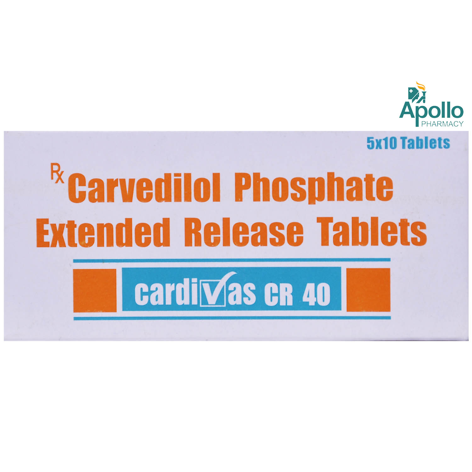 Cardivas CR 40 Tablet 10's, Pack of 10 TABLETS Cardivas CR 40 Tablet 10's, Pack of 10 TABLETS