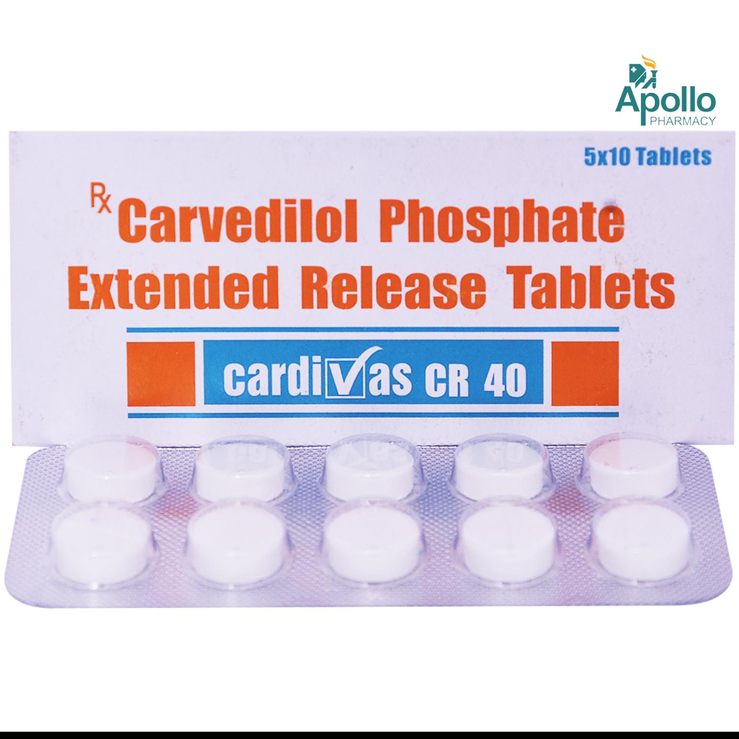 Cardivas CR 40 Tablet 10's, Pack of 10 TABLETS Cardivas CR 40 Tablet 10's, Pack of 10 TABLETS