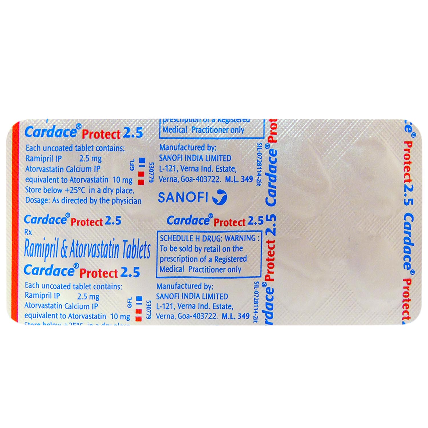 Cardace Protect 2.5 Tablet 10's, Pack of 10 TABLETS Cardace Protect 2.5 Tablet 10's, Pack of 10 TABLETS