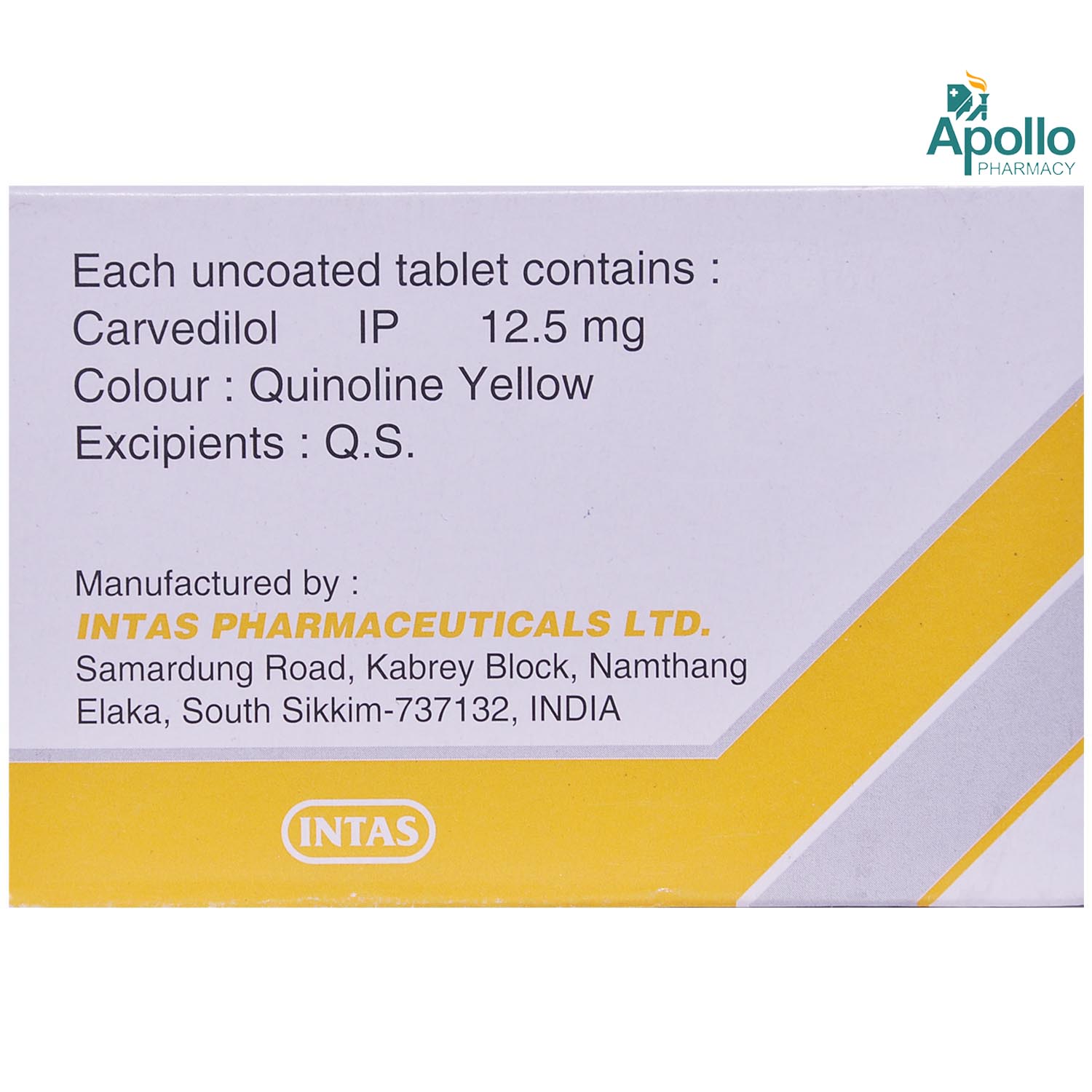 Carca 12.5 mg Tablet 15's, Pack of 15 TABLETS Carca 12.5 mg Tablet 15's, Pack of 15 TABLETS