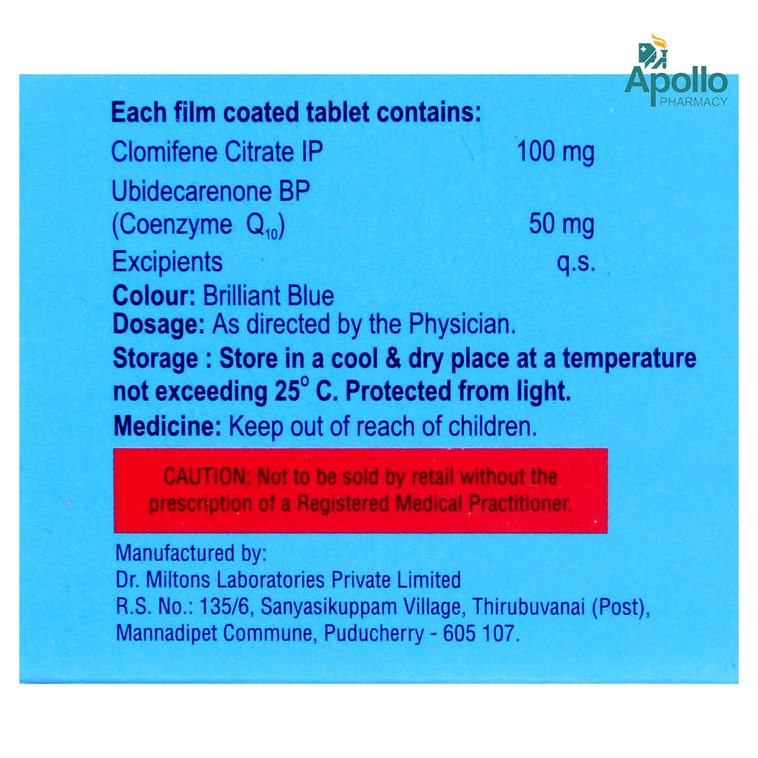 Ccq 100 Tablet 5's, Pack of 5 Ccq 100 Tablet 5's, Pack of 5