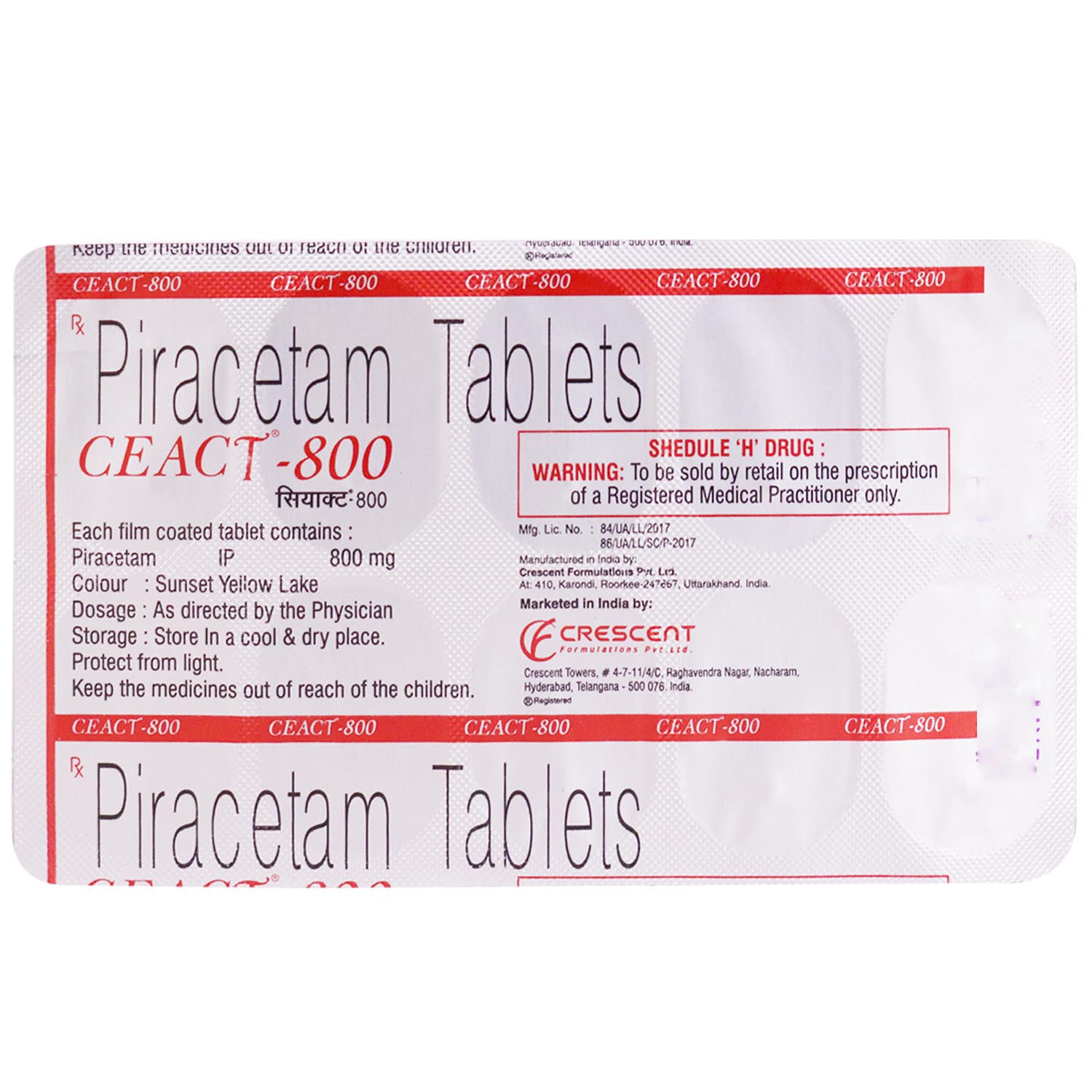 Ceact-800 Tablet 10's, Pack of 10 TABLETS Ceact-800 Tablet 10's, Pack of 10 TABLETS