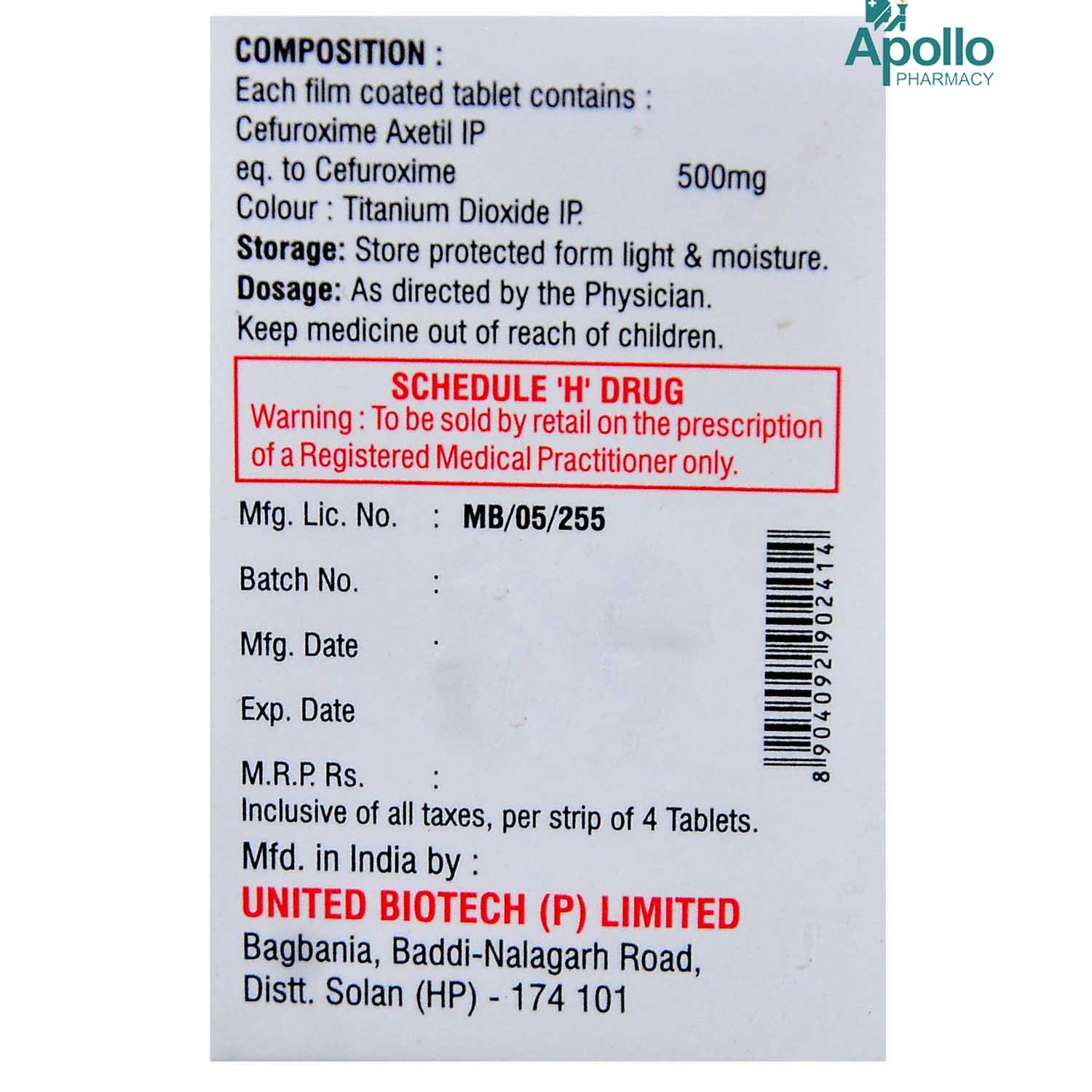 Cefoprim 500 Tablet 4's, Pack of 4 TABLETS Cefoprim 500 Tablet 4's, Pack of 4 TABLETS