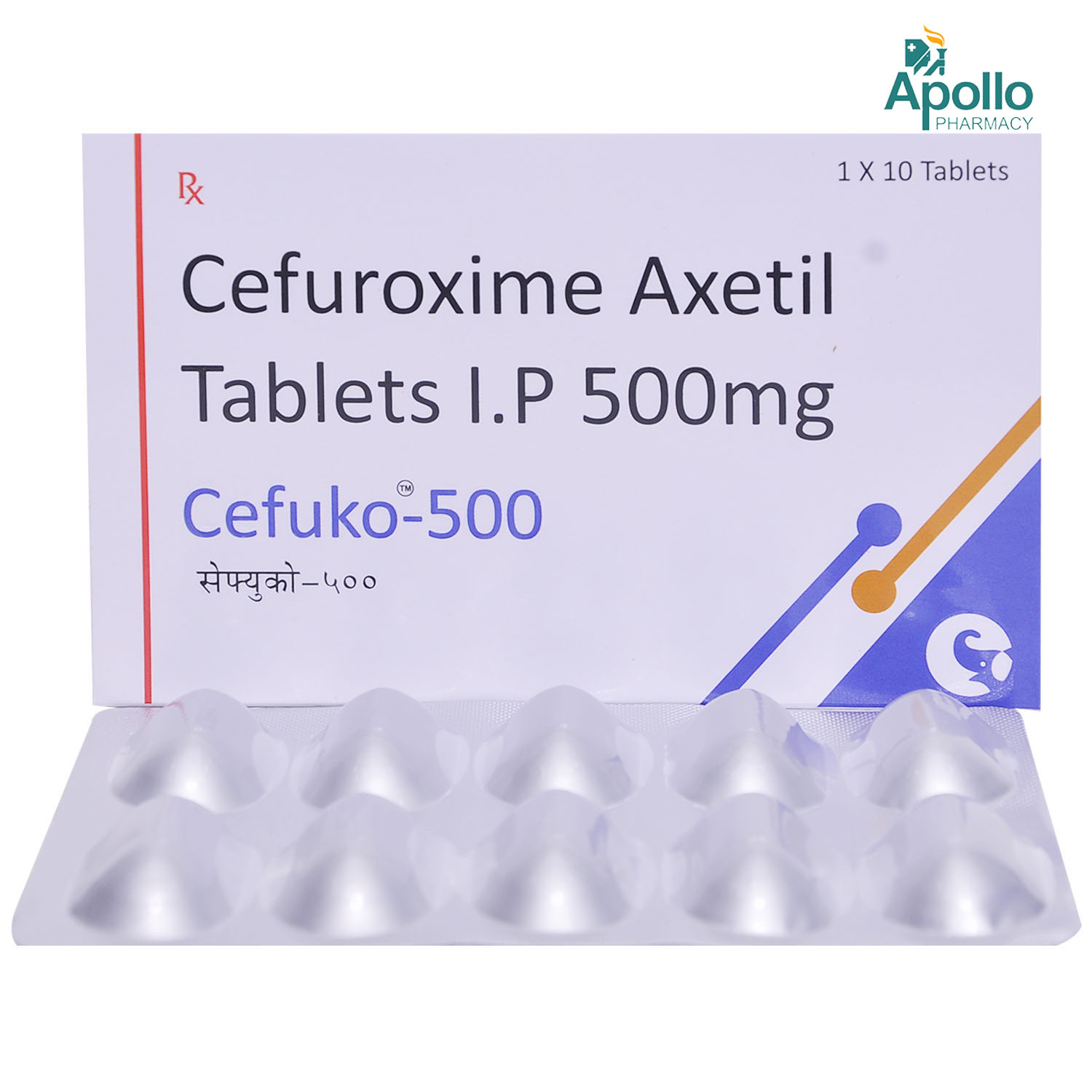 CEFUKO 500MG TABLET 10'S, Pack of 10 TabletS CEFUKO 500MG TABLET 10'S, Pack of 10 TabletS