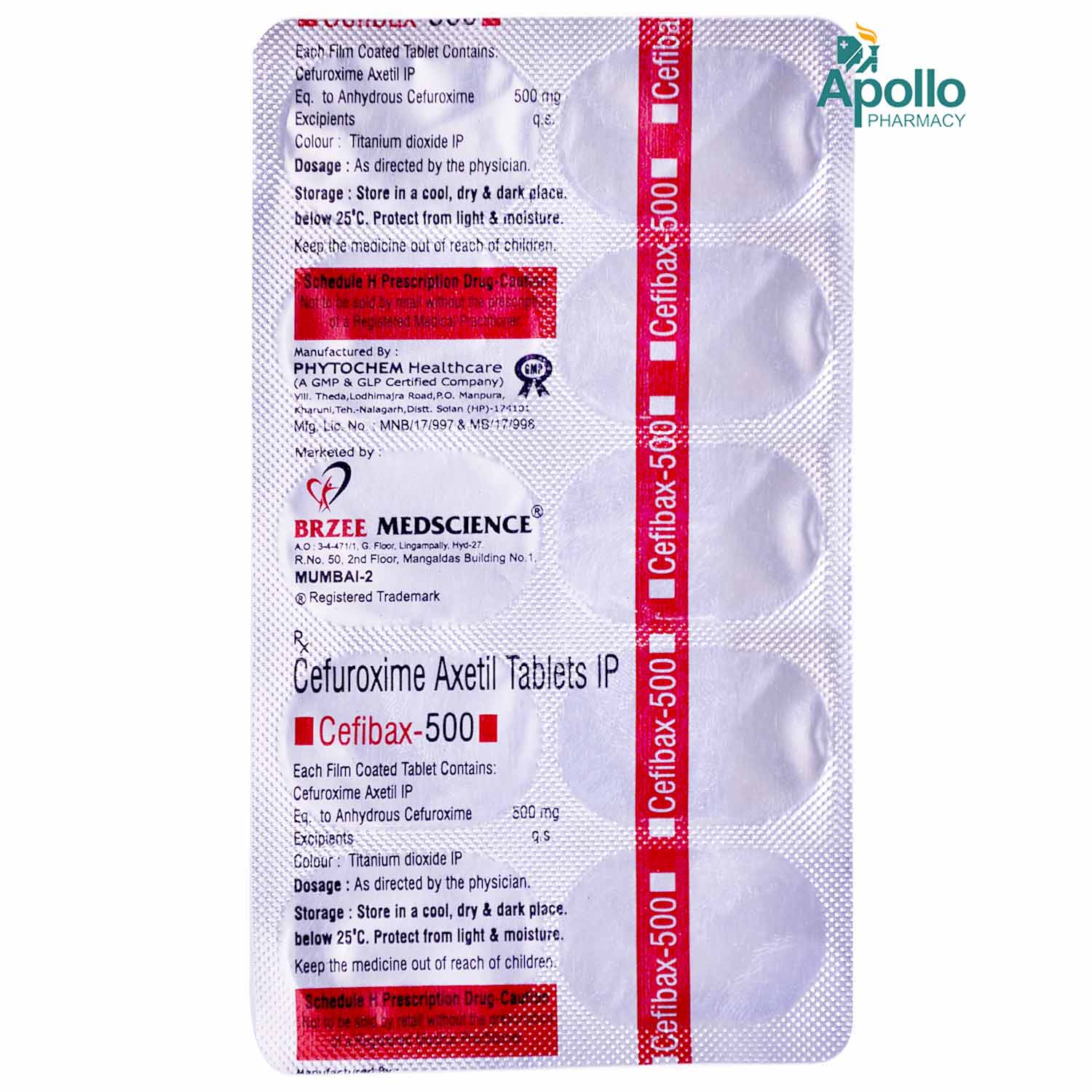 Cefibax-500mg Tablet 10s, Pack of 10 TabletS Cefibax-500mg Tablet 10s, Pack of 10 TabletS