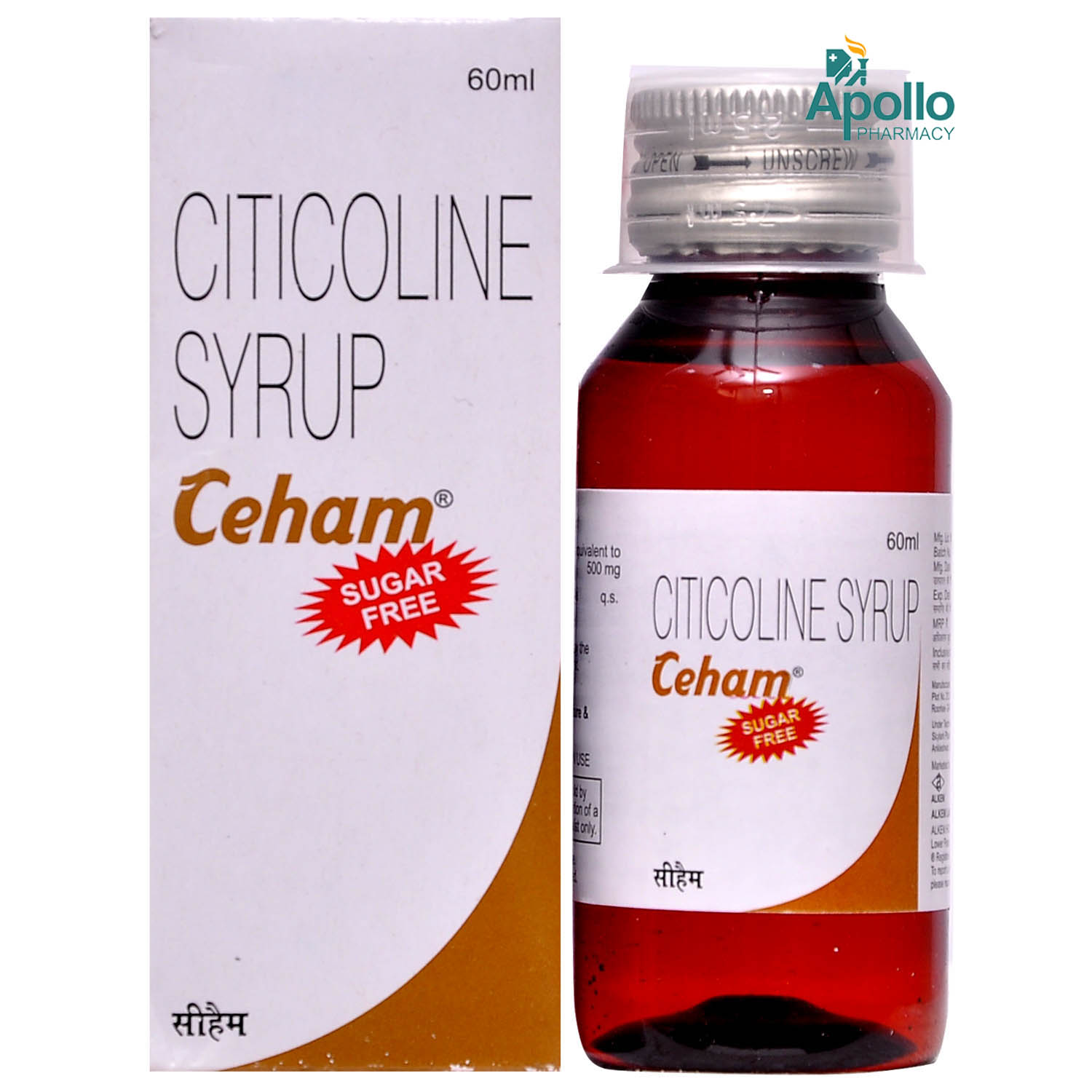 Ceham Sugar Free Syrup 60 ml, Pack of 1 SYRUP Ceham Sugar Free Syrup 60 ml, Pack of 1 SYRUP