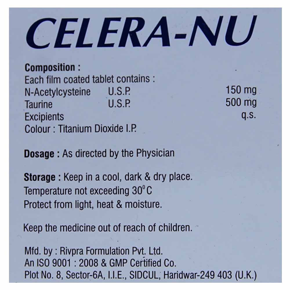 Celera-NU Tablet 10's, Pack of 10 TABLETS Celera-NU Tablet 10's, Pack of 10 TABLETS