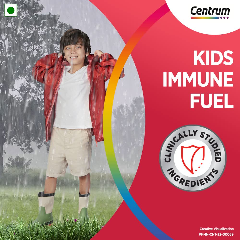 Centrum Kids Immune Fuel Strawberry Flavour with Betaglucan, Vitamin C & Zinc, 30 Gummies, Pack of 1 Centrum Kids Immune Fuel Strawberry Flavour with Betaglucan, Vitamin C & Zinc, 30 Gummies, Pack of 1