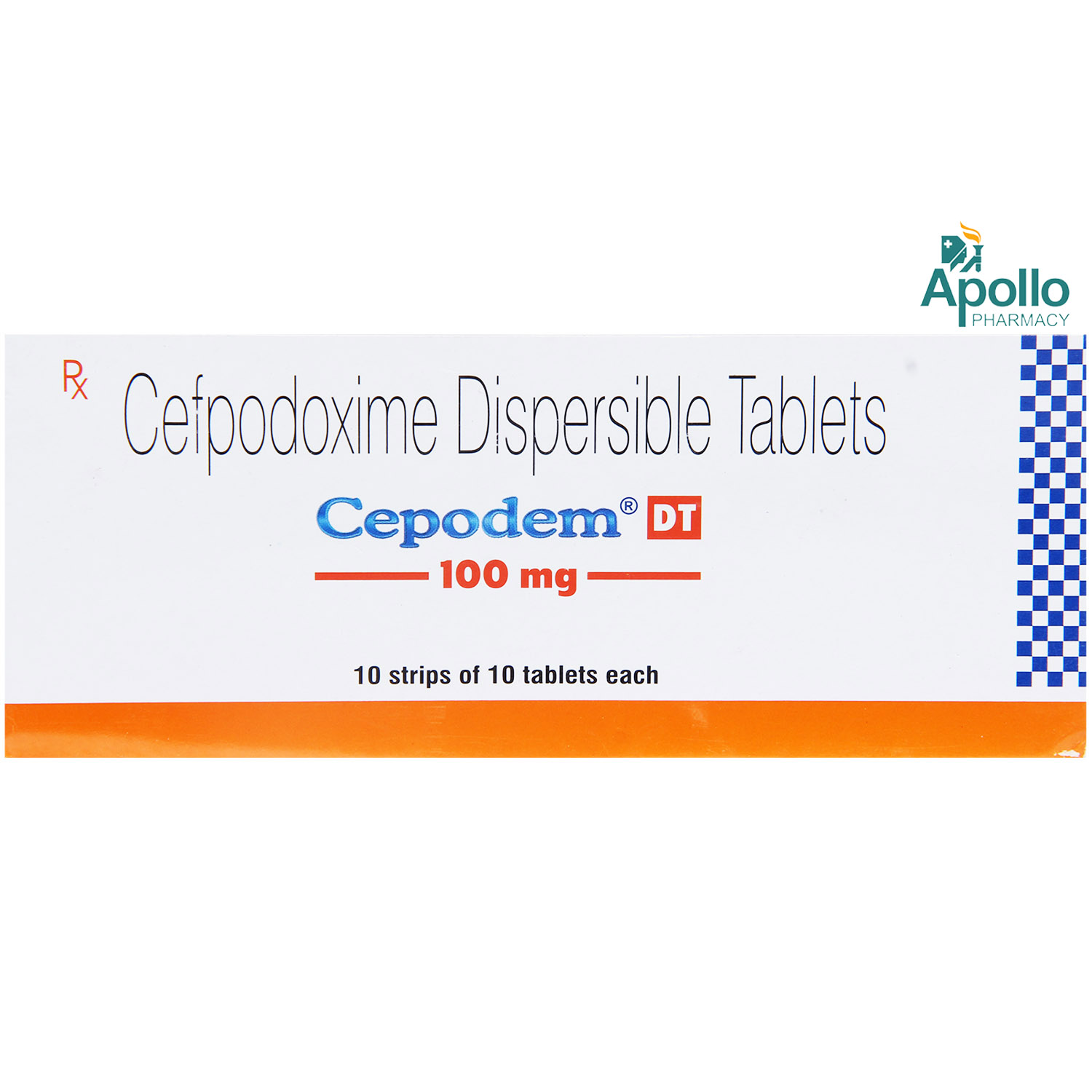 Cepodem DT 100 mg Tablet 10's, Pack of 10 TABLETS Cepodem DT 100 mg Tablet 10's, Pack of 10 TABLETS