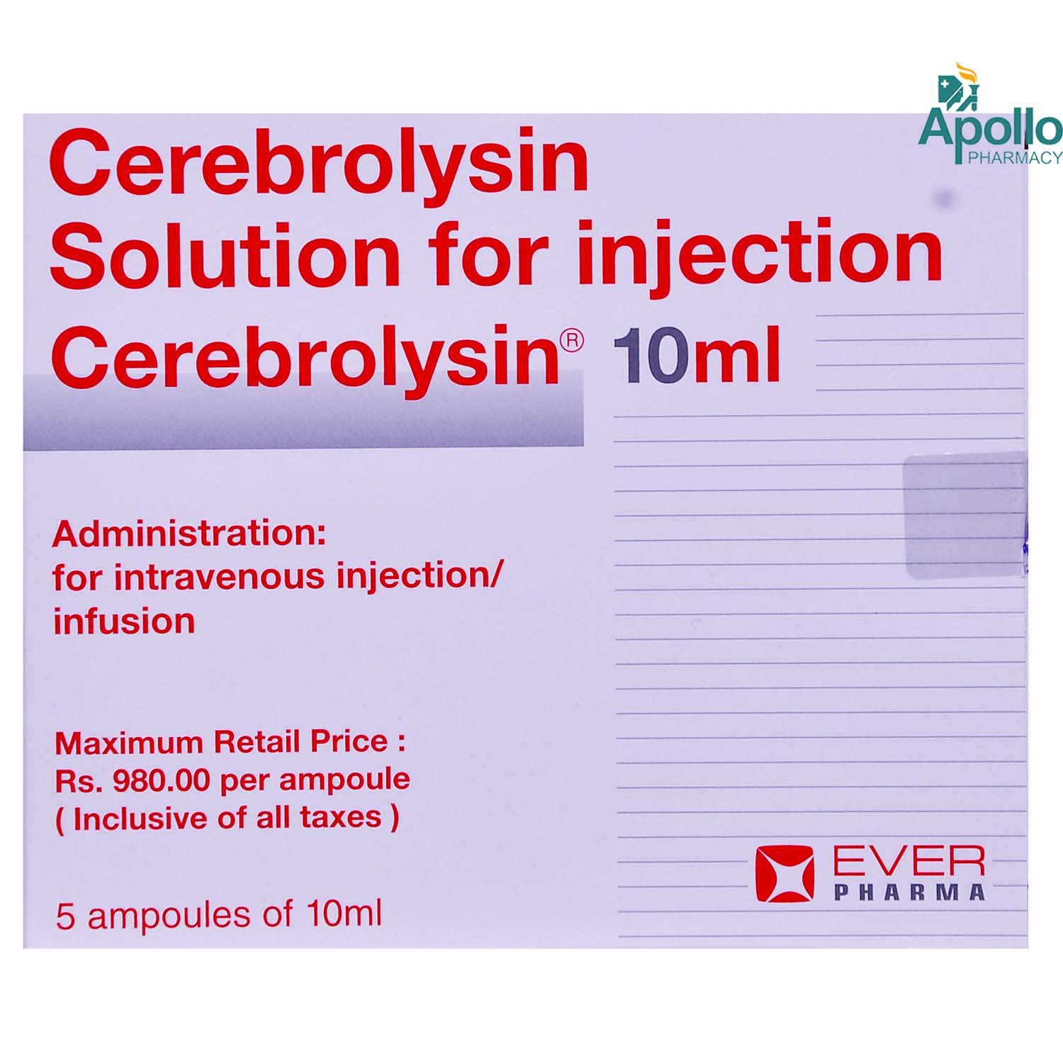 Cerebrolysin Injection 10 ml, Pack of 1 INJECTION Cerebrolysin Injection 10 ml, Pack of 1 INJECTION