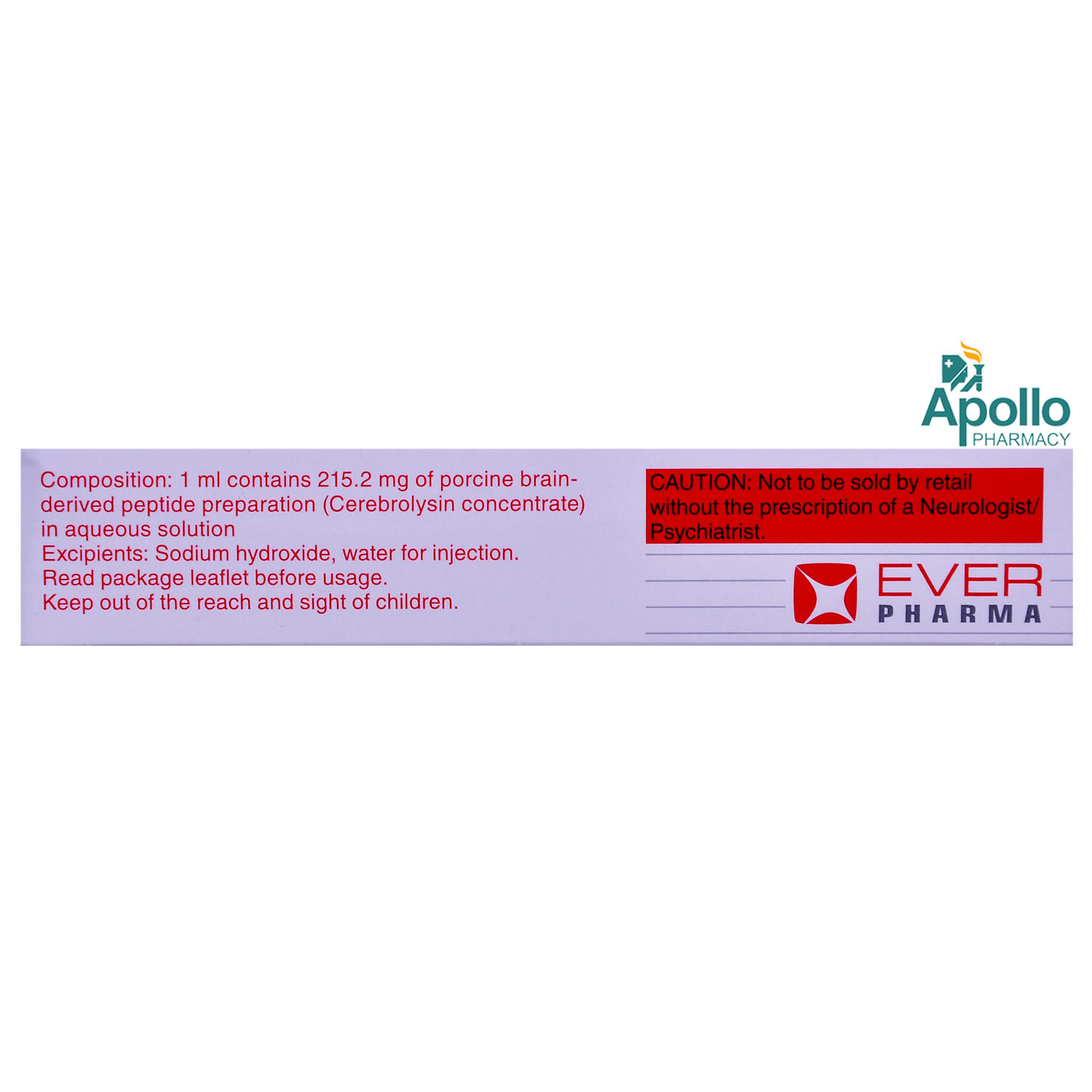 Cerebrolysin Injection 10 ml, Pack of 1 INJECTION Cerebrolysin Injection 10 ml, Pack of 1 INJECTION