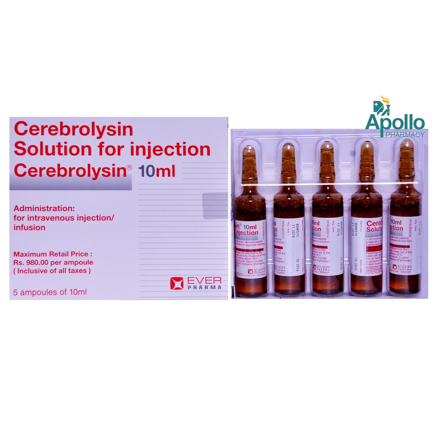 Cerebrolysin Injection 10 ml, Pack of 1 INJECTION Cerebrolysin Injection 10 ml, Pack of 1 INJECTION