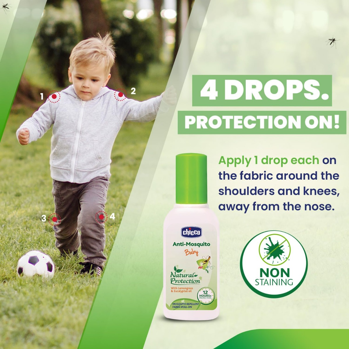 Chicco Anti-Mosquito Baby Fabric Roll-On, 8 ml, Pack of 1 Chicco Anti-Mosquito Baby Fabric Roll-On, 8 ml, Pack of 1