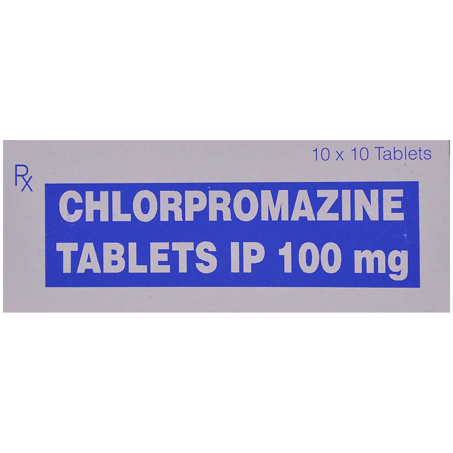 Chlorpromazine 100 Tablet 10's, Pack of 10 TABLETS Chlorpromazine 100 Tablet 10's, Pack of 10 TABLETS