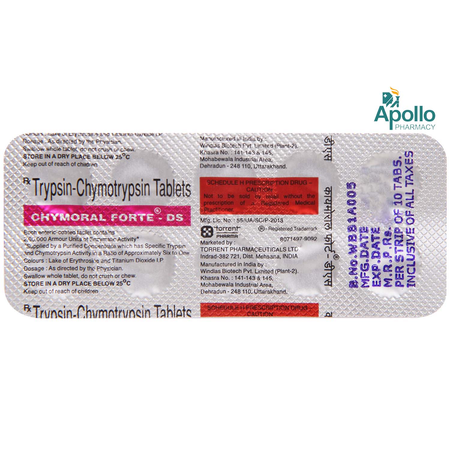 Chymoral Forte DS Tablet 10's, Pack of 10 TABLETS Chymoral Forte DS Tablet 10's, Pack of 10 TABLETS