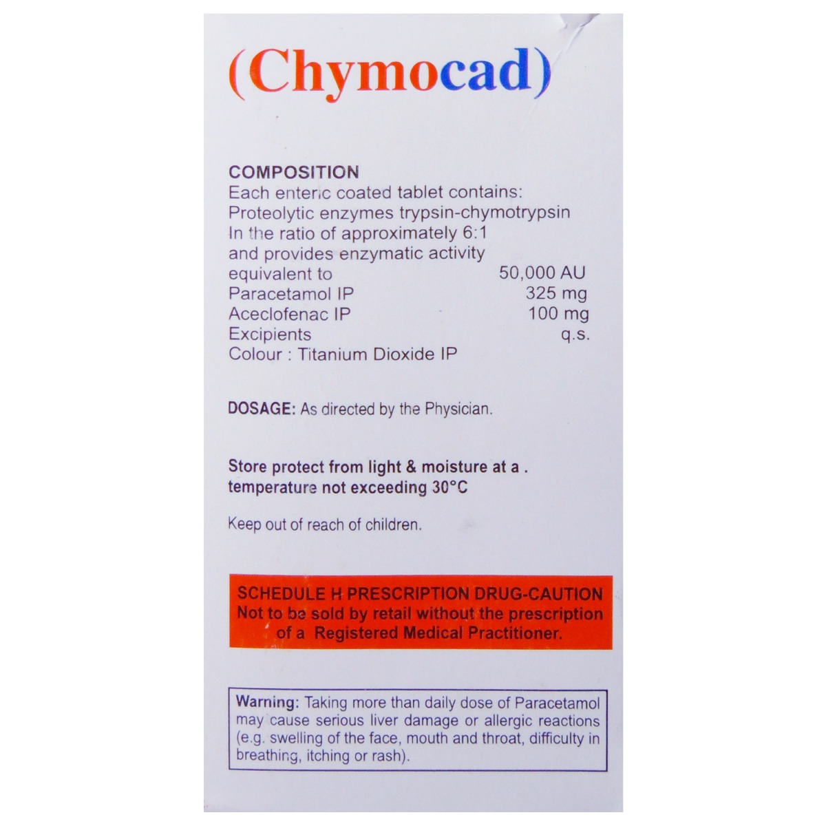 Chymocad Tablet 10's, Pack of 10 TabletS Chymocad Tablet 10's, Pack of 10 TabletS