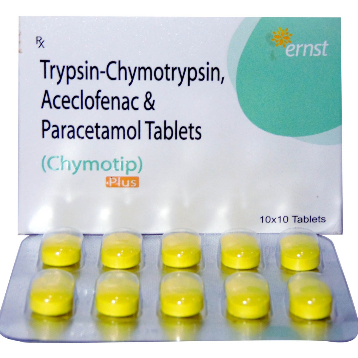 CHYMOTIP PLUS TABLET 10'S, Pack of 10 TABLETS CHYMOTIP PLUS TABLET 10'S, Pack of 10 TABLETS