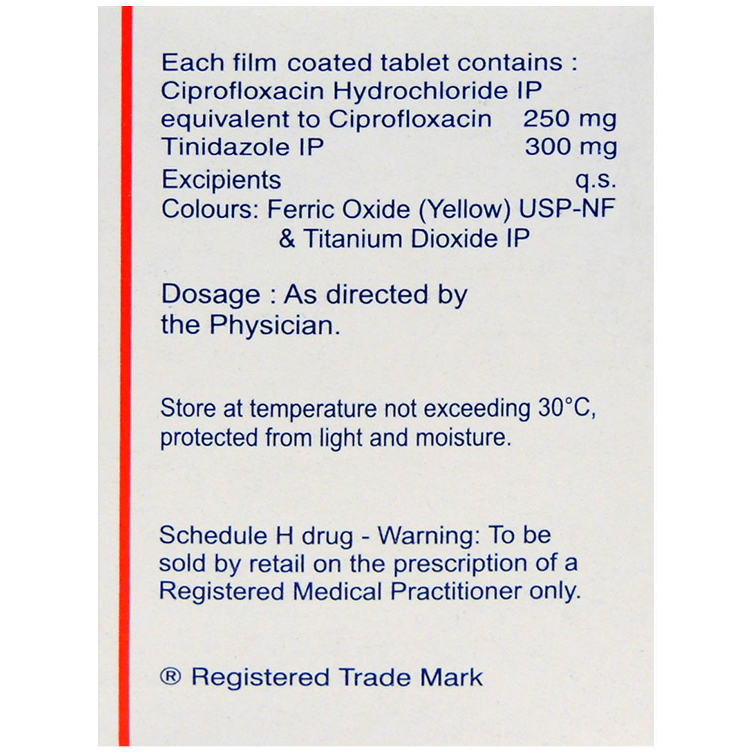 Cifran CT H Tablet 10's, Pack of 10 TABLETS Cifran CT H Tablet 10's, Pack of 10 TABLETS
