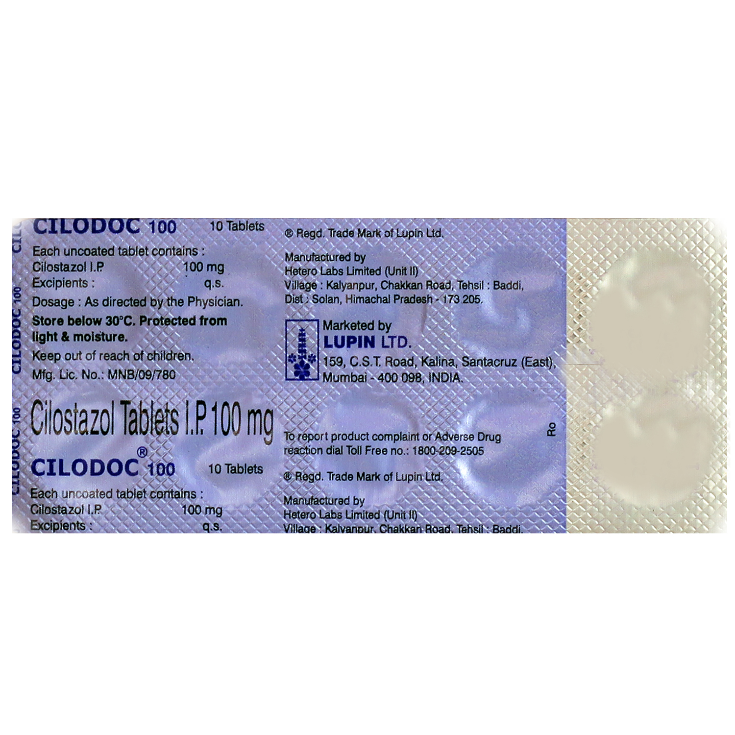 Cilodoc 100 Tablet 10's, Pack of 10 TABLETS Cilodoc 100 Tablet 10's, Pack of 10 TABLETS