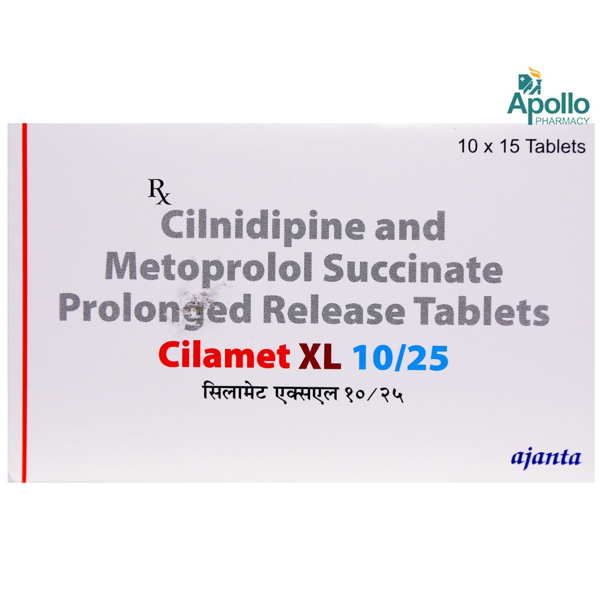 Buy Cilamet XL 10 mg/25 mg Tablet 10's Online