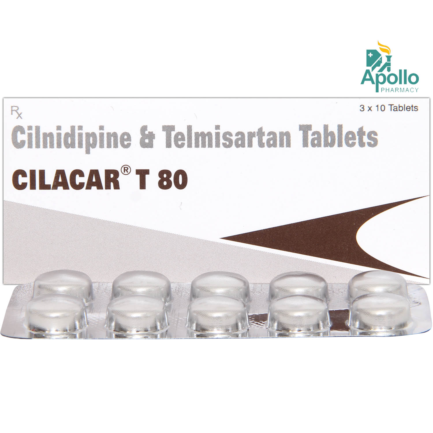 Cilacar T 80 Tablet 10's, Pack of 10 TABLETS Cilacar T 80 Tablet 10's, Pack of 10 TABLETS