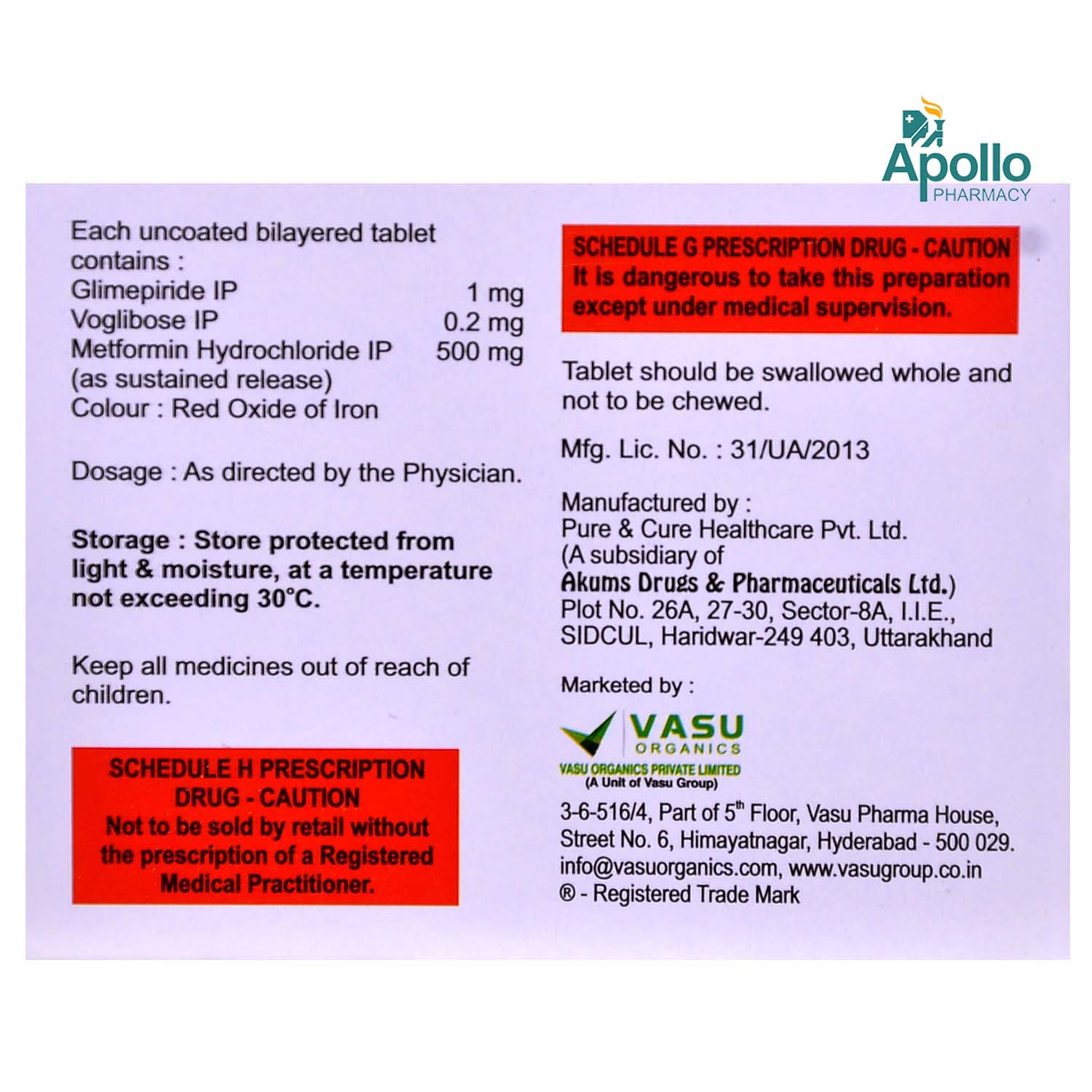 Cilvoryl MV 1 Tablet 10's, Pack of 10 TabletS Cilvoryl MV 1 Tablet 10's, Pack of 10 TabletS