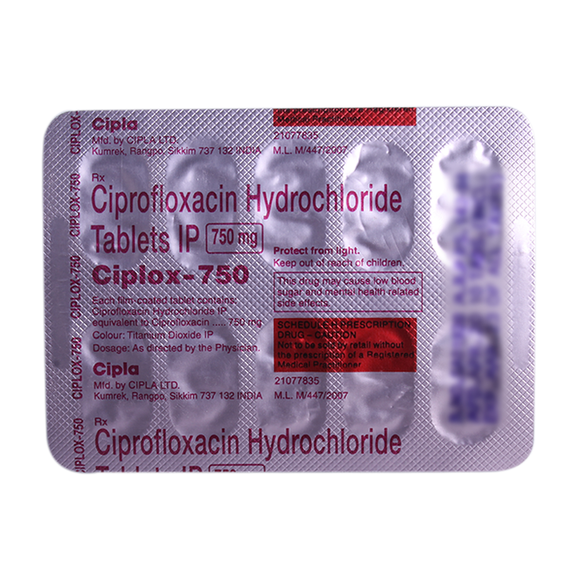 Ciplox 750 mg Tablet 10's, Pack of 10 TabletS Ciplox 750 mg Tablet 10's, Pack of 10 TabletS