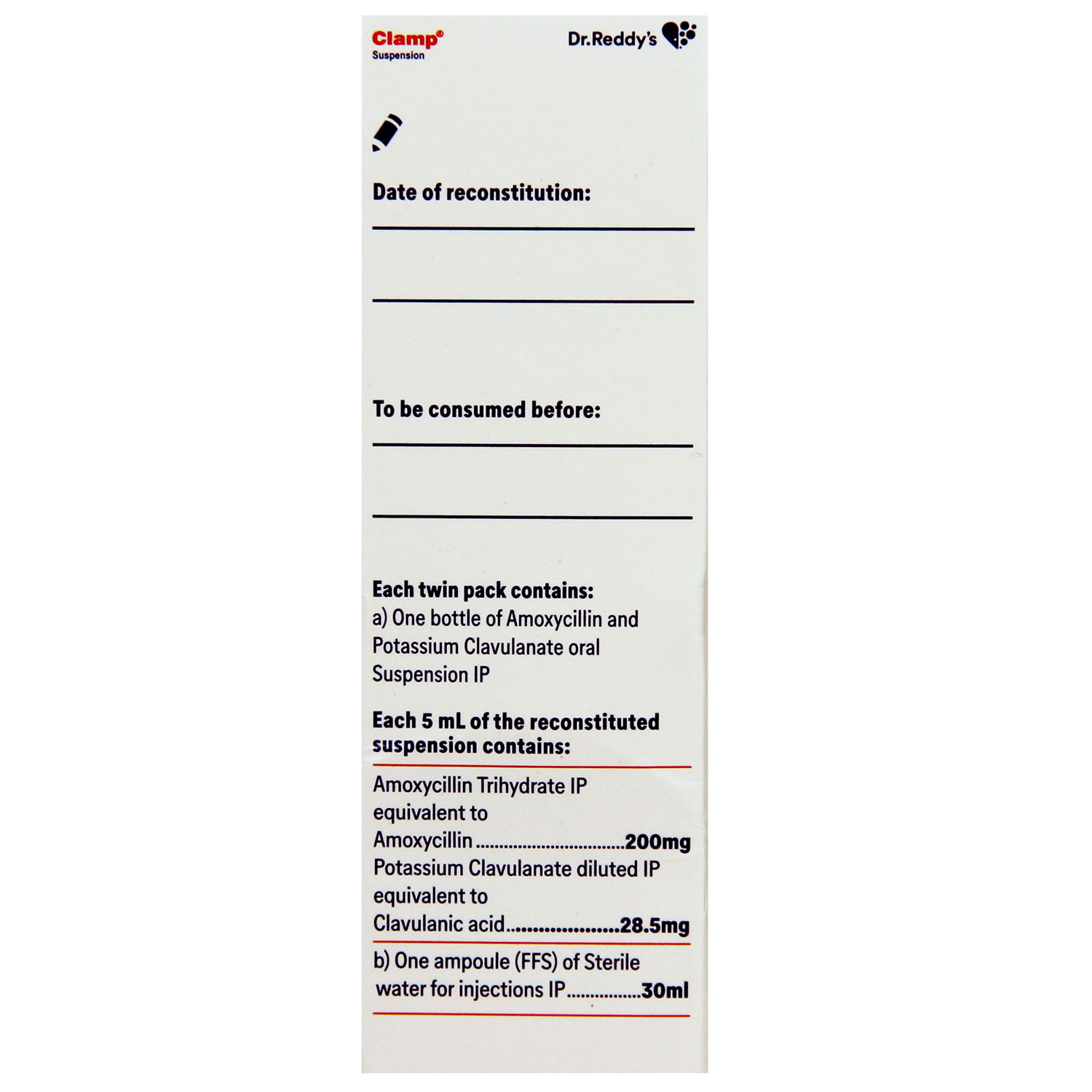 Clamp Suspension 30 ml, Pack of 1 ORAL SUSPENSION Clamp Suspension 30 ml, Pack of 1 ORAL SUSPENSION