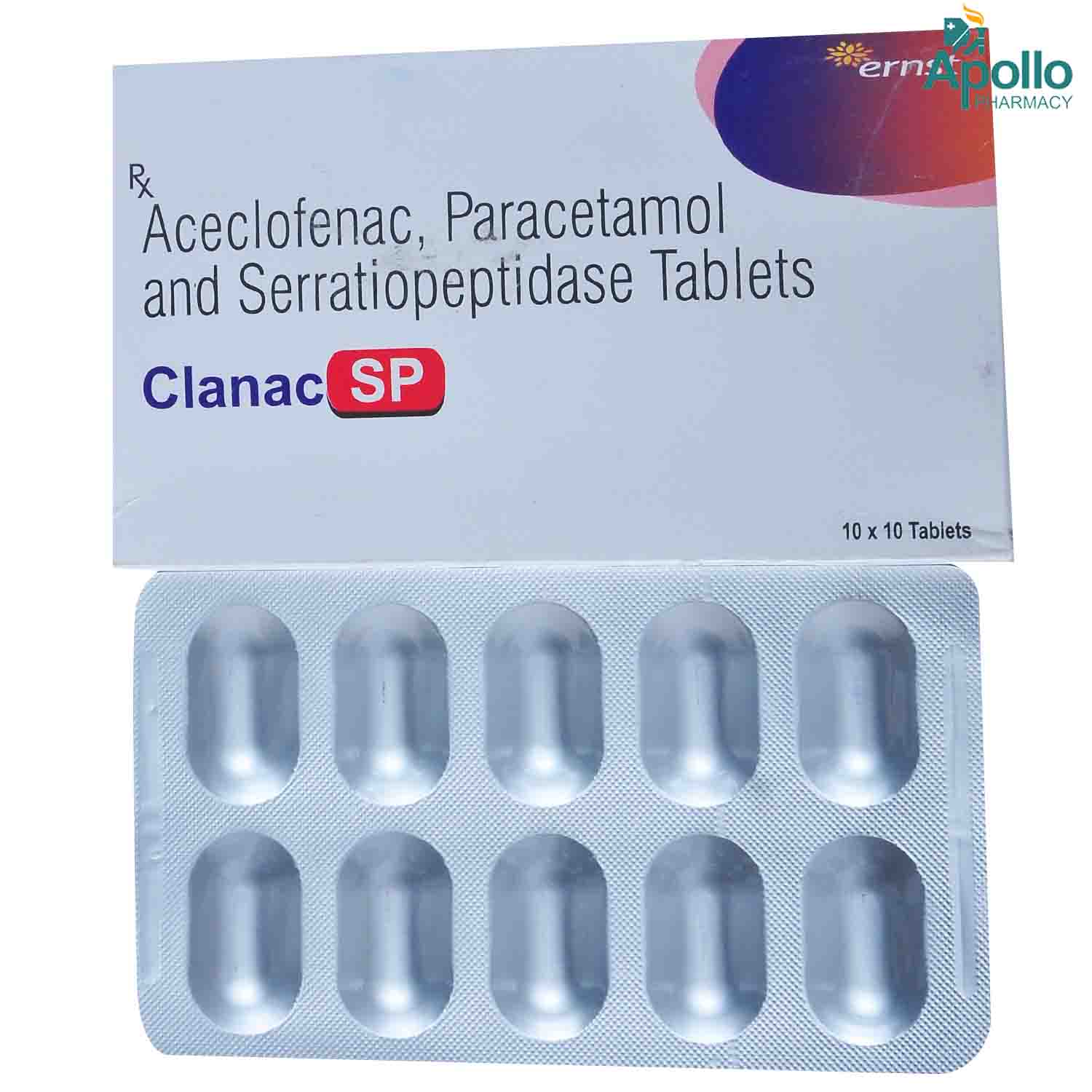 Clanac Sp Tablet 10s, Pack of 10 TabletS Clanac Sp Tablet 10s, Pack of 10 TabletS