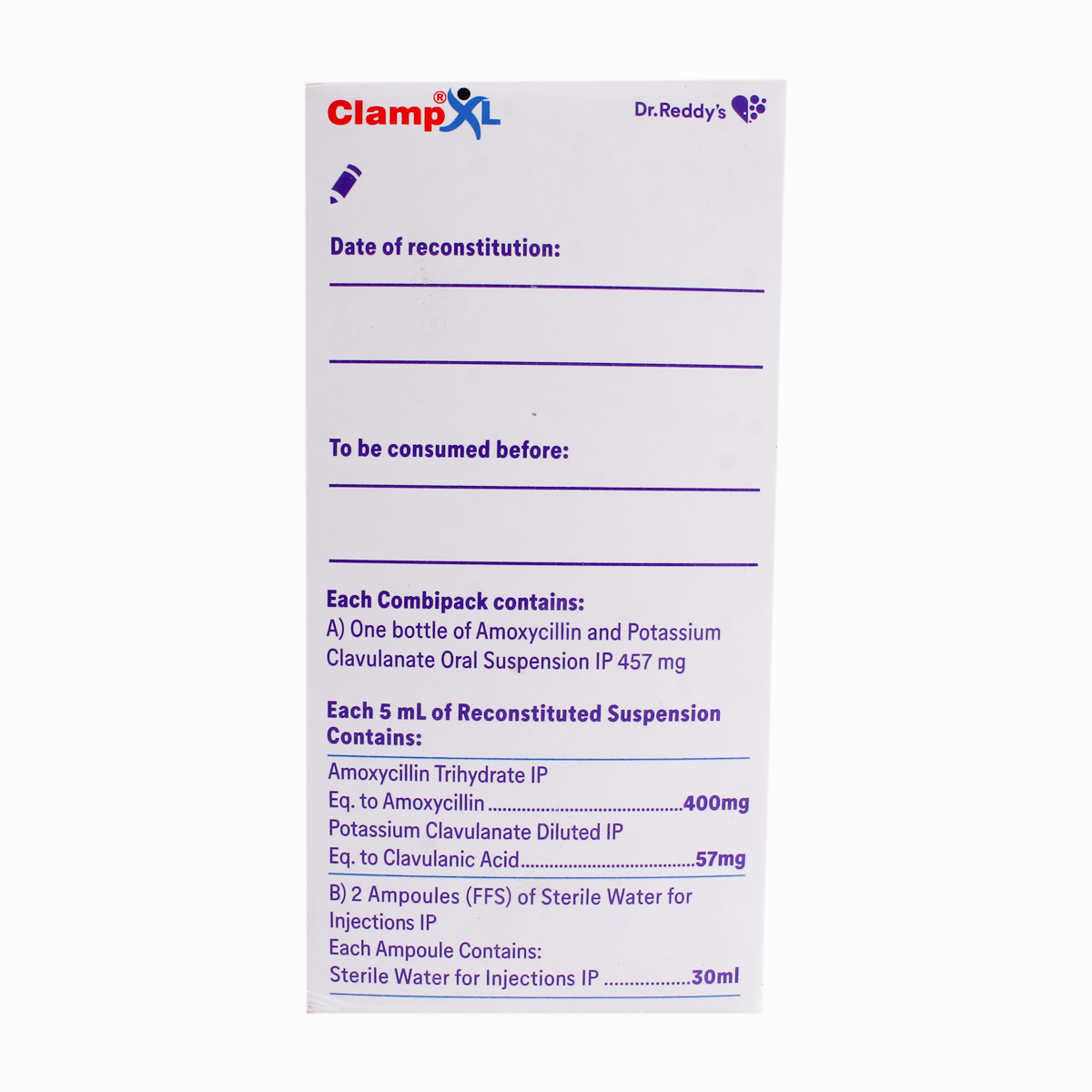 Clamp XL Oral Suspension 60 ml, Pack of 1 ORAL SUSPENSION Clamp XL Oral Suspension 60 ml, Pack of 1 ORAL SUSPENSION