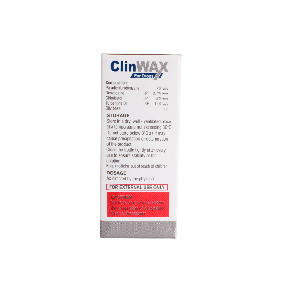 Clinwax Ear Drops 10 ml, Pack of 1 Ear Drops Clinwax Ear Drops 10 ml, Pack of 1 Ear Drops