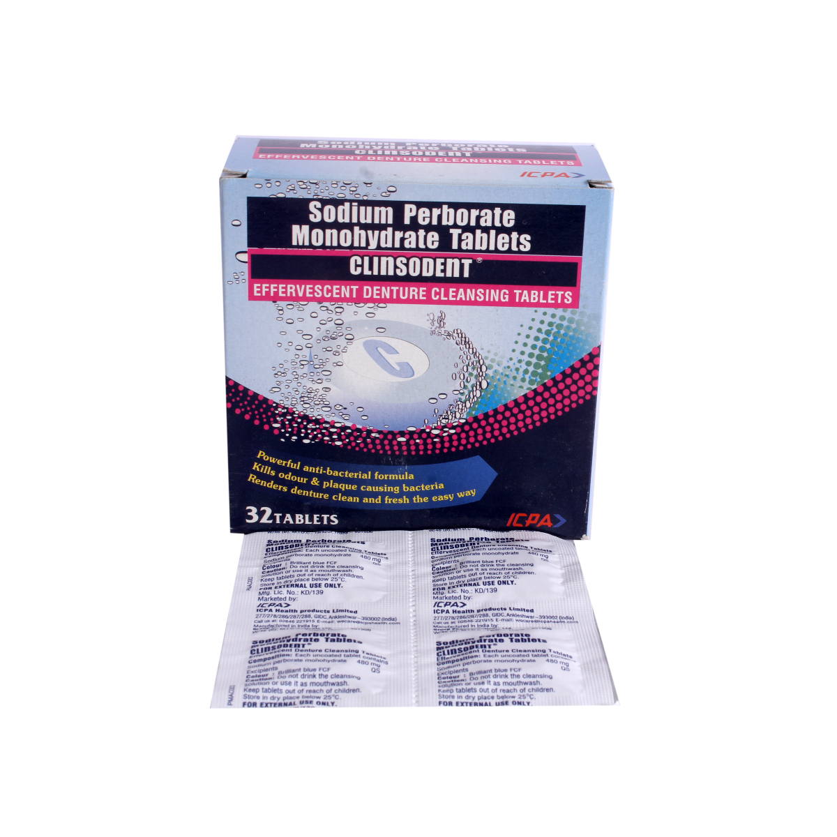 Clinsodent Tablet 4's, Pack of 4 TabletS Clinsodent Tablet 4's, Pack of 4 TabletS