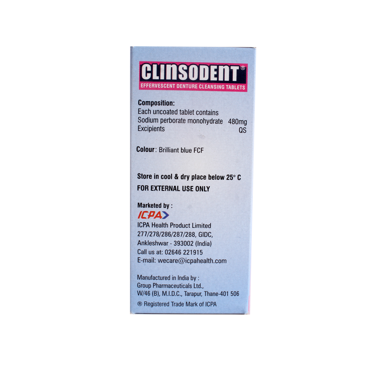 Clinsodent Tablet 4's, Pack of 4 TabletS Clinsodent Tablet 4's, Pack of 4 TabletS