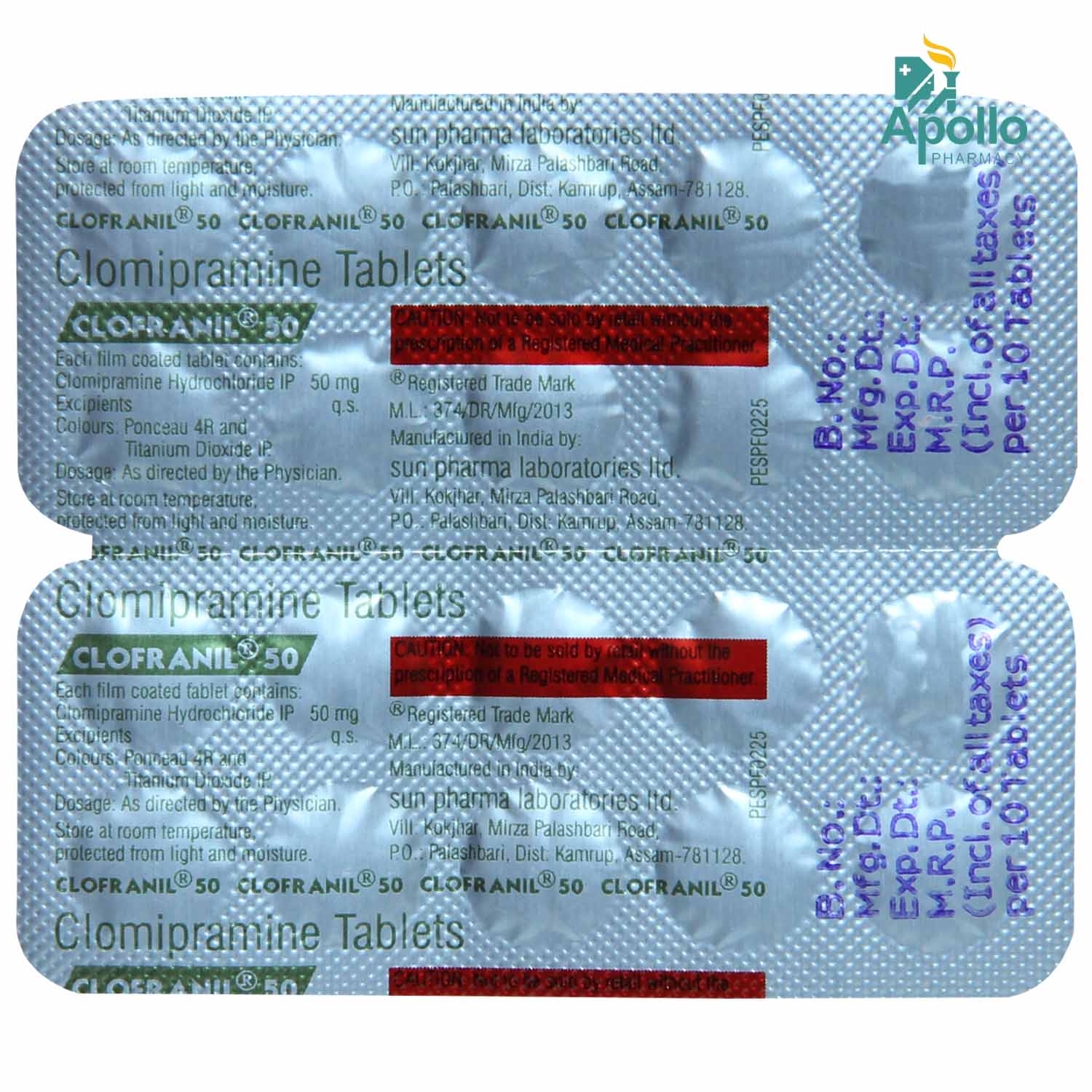 Clofranil 50 Tablet 10's, Pack of 10 TABLETS Clofranil 50 Tablet 10's, Pack of 10 TABLETS