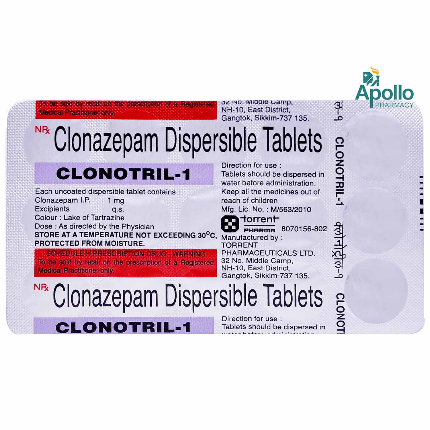 Clonotril 1 mg Tablet 10's, Pack of 10 TabletS Clonotril 1 mg Tablet 10's, Pack of 10 TabletS