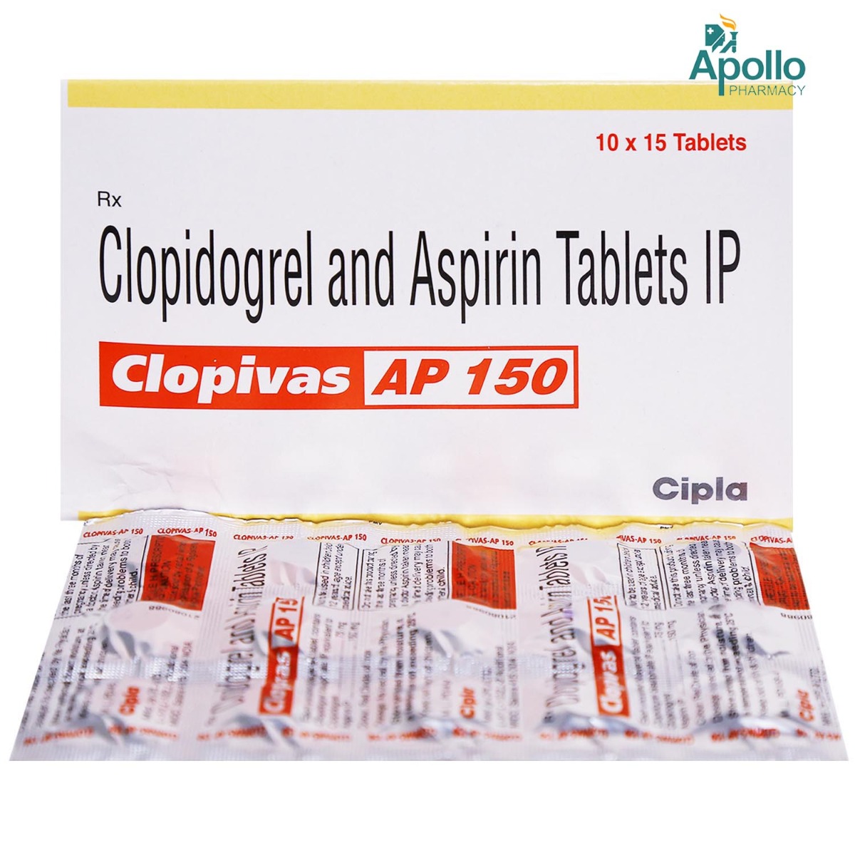 Clopivas AP 150 Tablet 15's, Pack of 15 TABLETS Clopivas AP 150 Tablet 15's, Pack of 15 TABLETS