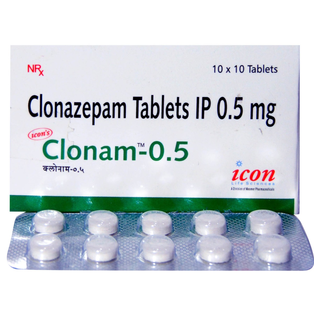 Clonam 0.5 mg Tablet 10's, Pack of 10 TabletS Clonam 0.5 mg Tablet 10's, Pack of 10 TabletS