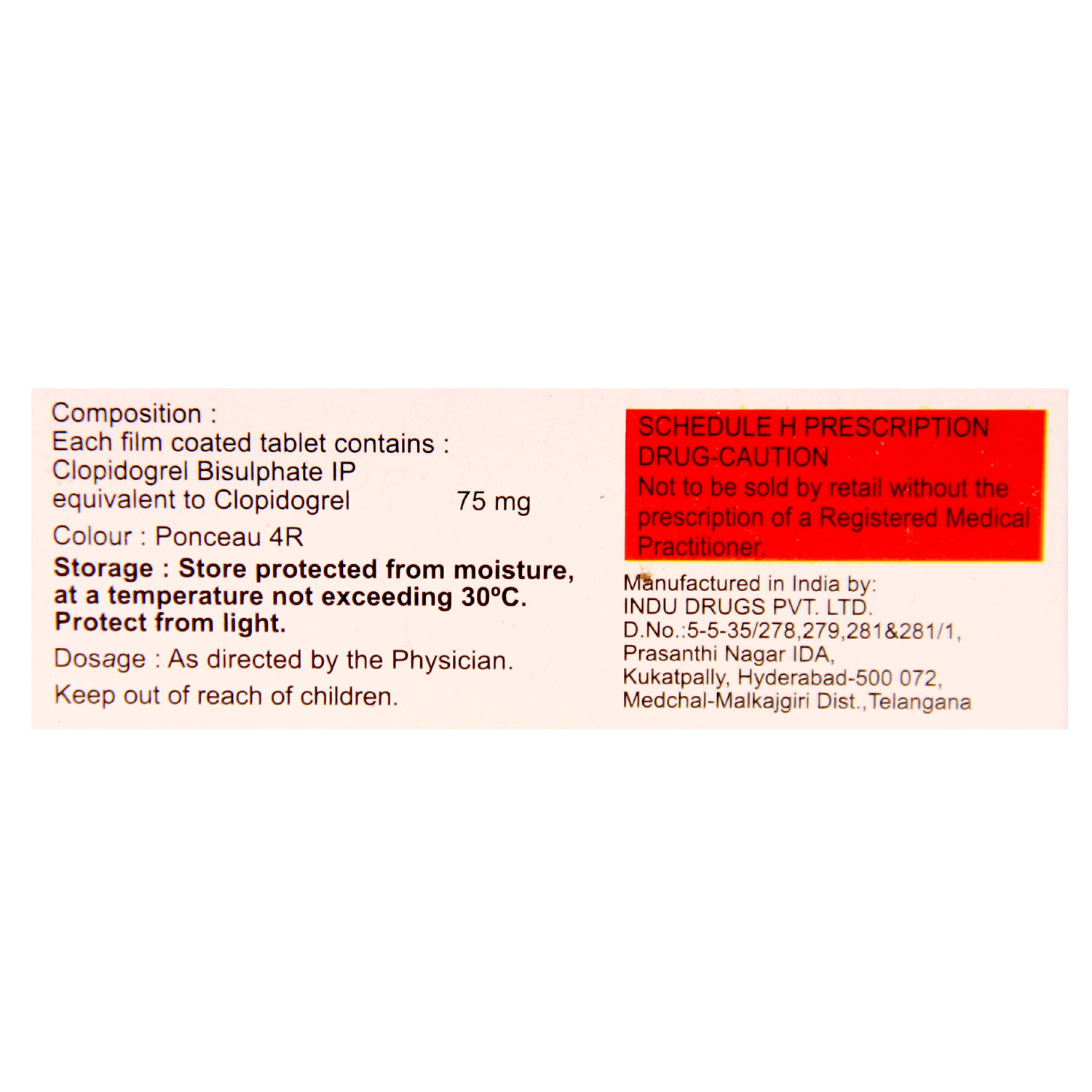 Clopikind Tablet 10's, Pack of 10 TABLETS Clopikind Tablet 10's, Pack of 10 TABLETS