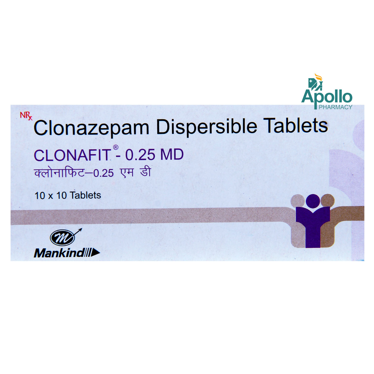 Clonafit 0.25 MD Tablet 10's, Pack of 10 TABLETS Clonafit 0.25 MD Tablet 10's, Pack of 10 TABLETS
