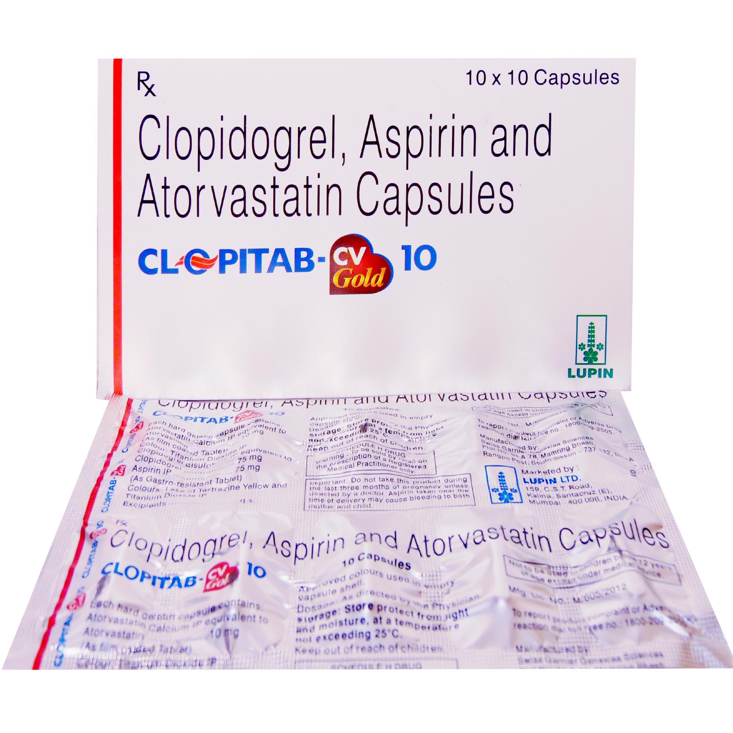 Clopitab-CV Gold 10 Capsule 10's, Pack of 10 CAPSULES Clopitab-CV Gold 10 Capsule 10's, Pack of 10 CAPSULES