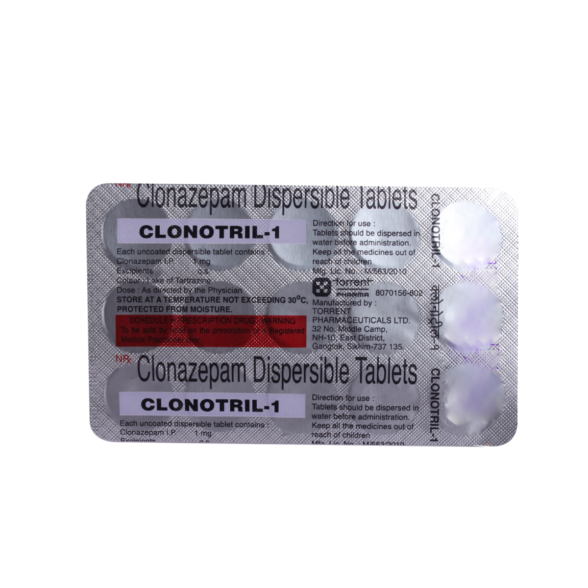 Clonotril 1mg DT Tablet 15's, Pack of 15 TabletS Clonotril 1mg DT Tablet 15's, Pack of 15 TabletS