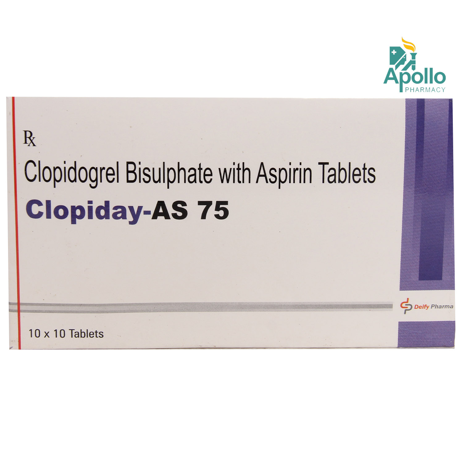 Clopiday AS 75 Tablet 10's, Pack of 10 TABLETS Clopiday AS 75 Tablet 10's, Pack of 10 TABLETS