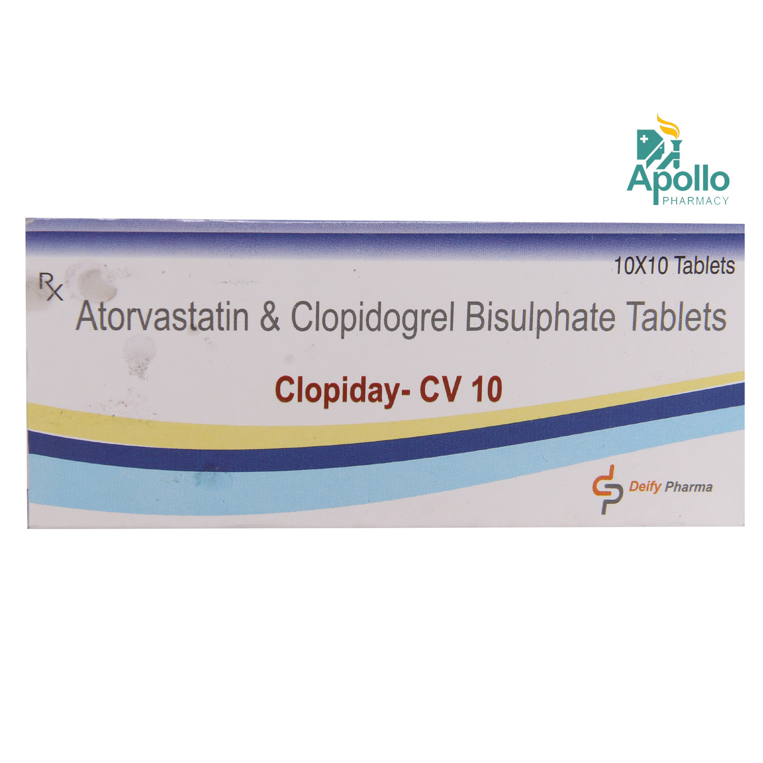 Clopiday CV 10 Tablet 10's, Pack of 10 TABLETS Clopiday CV 10 Tablet 10's, Pack of 10 TABLETS
