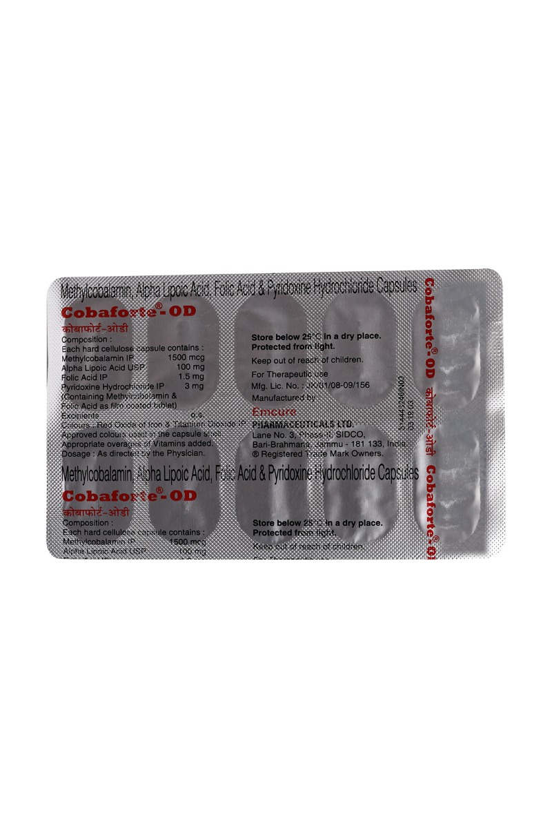Cobaforte OD Capsule 10's, Pack of 10 CAPSULES Cobaforte OD Capsule 10's, Pack of 10 CAPSULES