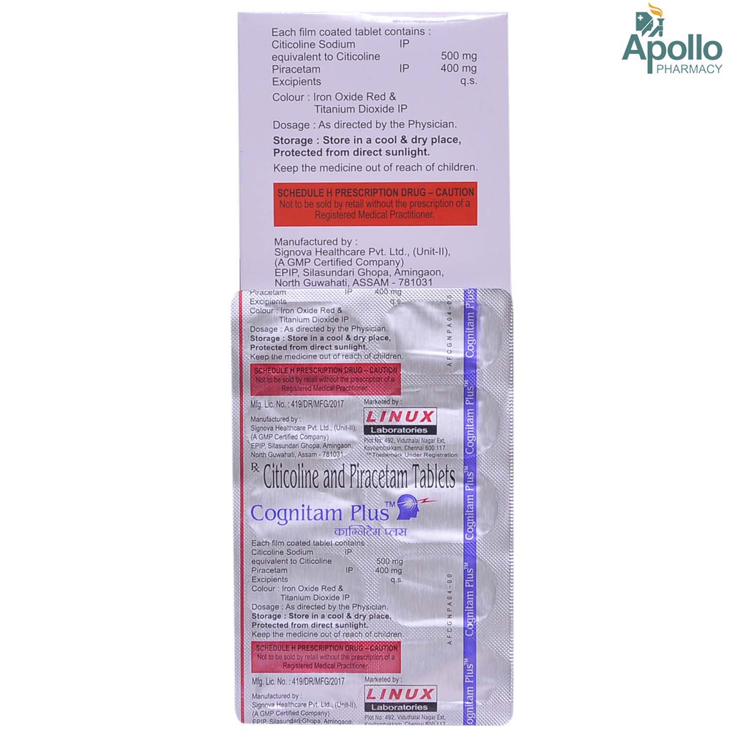 Cognitam Plus Tablet 10's, Pack of 10 Cognitam Plus Tablet 10's, Pack of 10