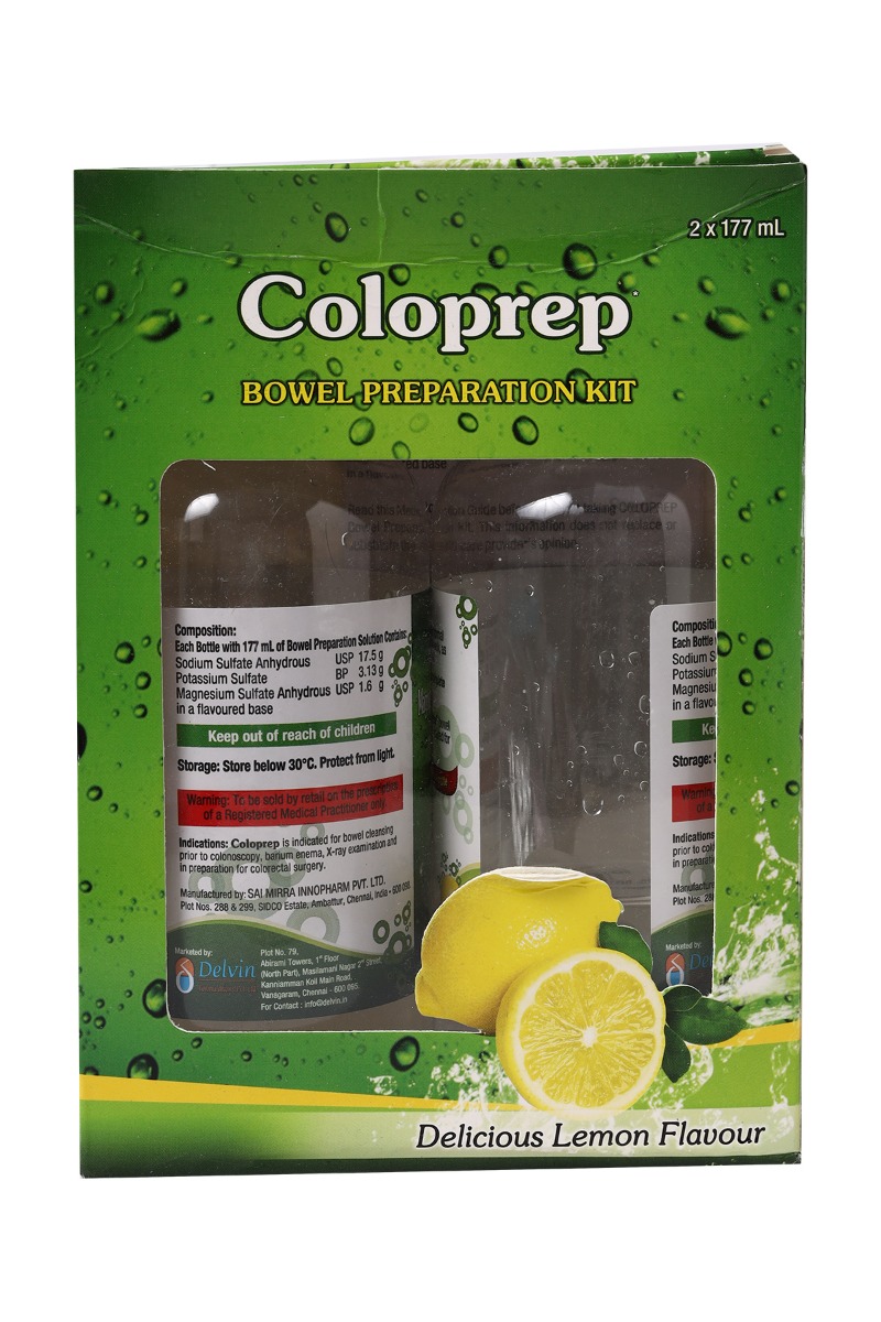 Buy Coloprep Bowel Preparation Kit 177ml Each Delicious Lemon 2's Online