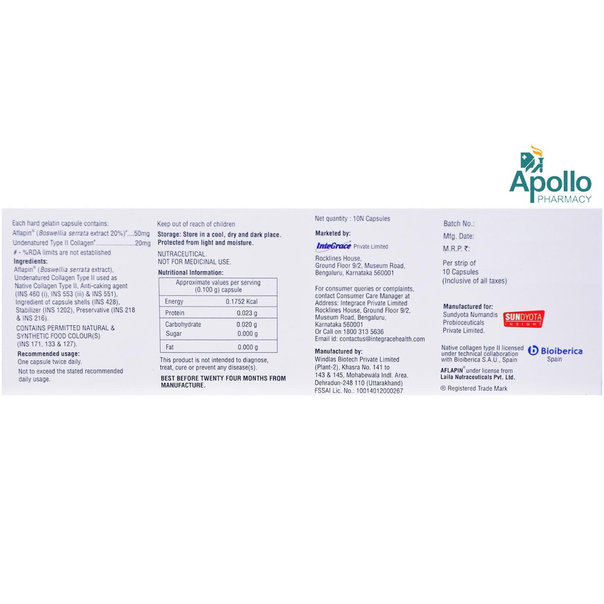 Collasmart-A Capsule 10's, Pack of 10 CapsuleS Collasmart-A Capsule 10's, Pack of 10 CapsuleS