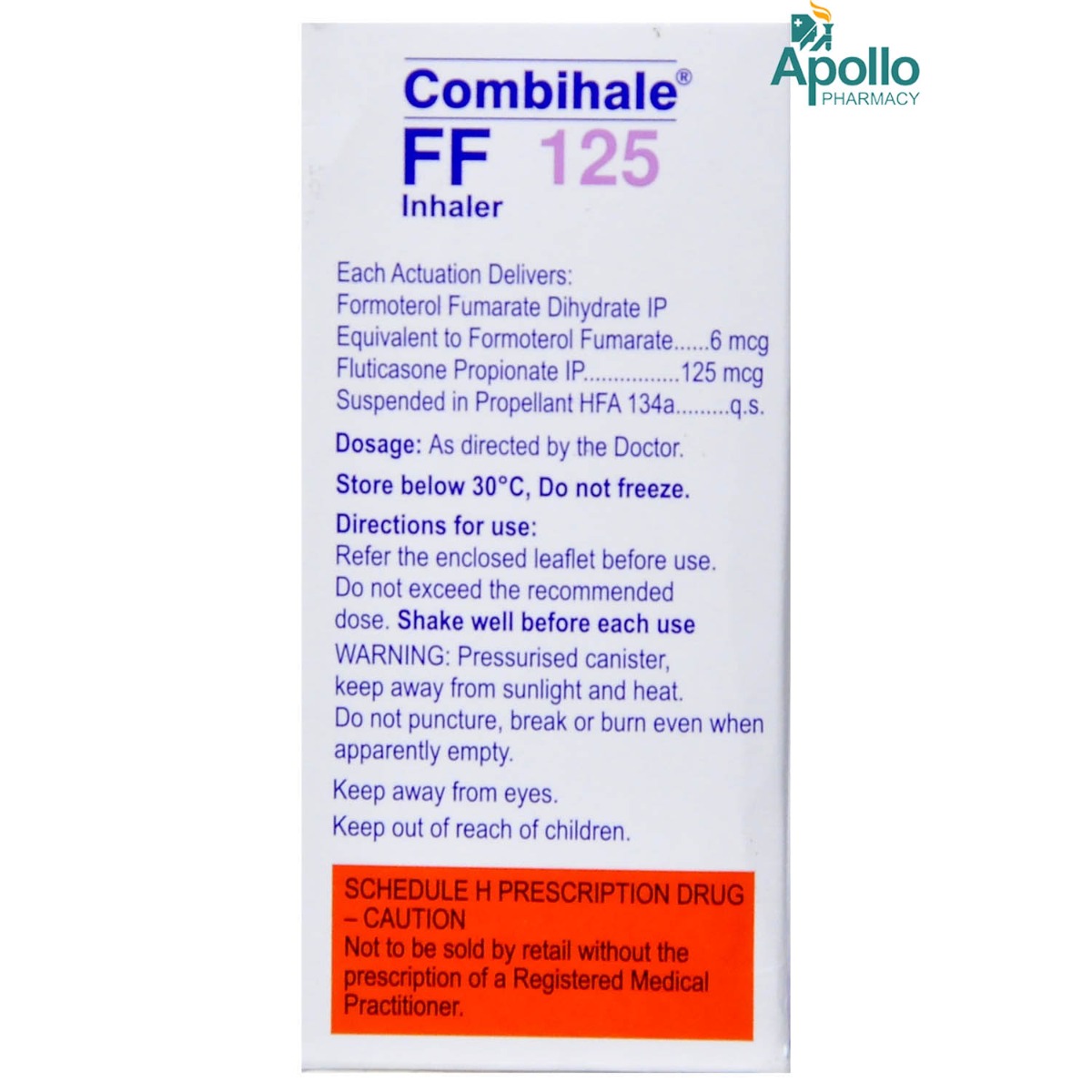 Combihale FF 125mcg Inhaler, Pack of 1 Inhaler Combihale FF 125mcg Inhaler, Pack of 1 Inhaler