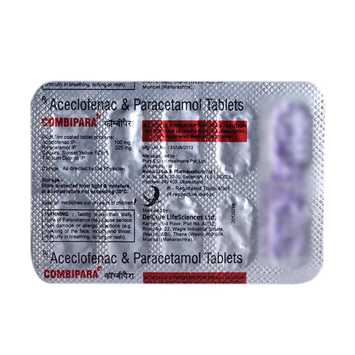 Combipara Tablet 10's, Pack of 10 TabletS Combipara Tablet 10's, Pack of 10 TabletS